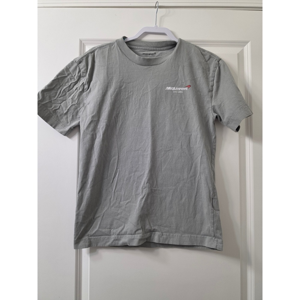 McLaren Formula 1 Team Forever Forward Monaco Grey Graphic T-Shirt Small Boxy
